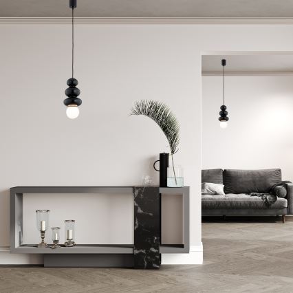 Argon 8788 - ORLANDO PLUS Cable-Suspended Bathroom Pendant Light 1xG9/6W/230V IP44 Black