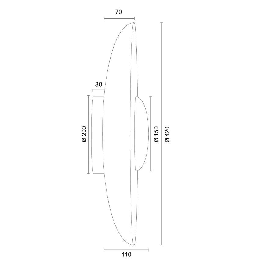 Argon 8866 - BOLTON LED Wall Light, 12.5W, 230V, 3000K, Terracotta