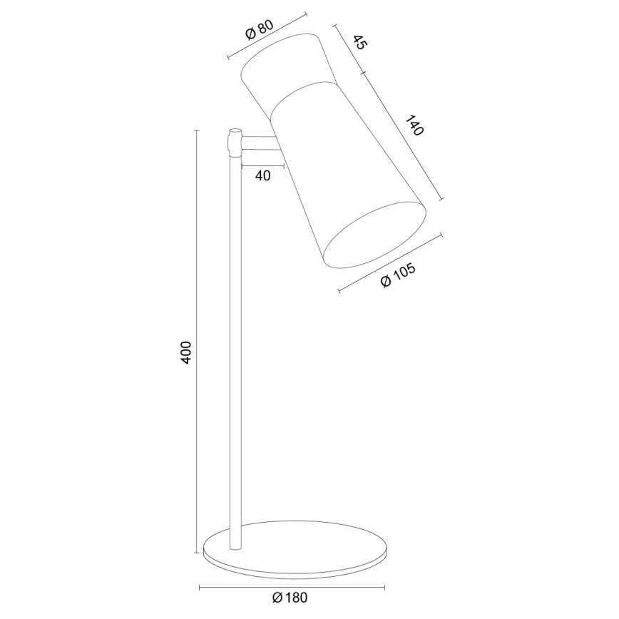 Argon 8872 - LORD Table Lamp 1xE14/7W/230V gray