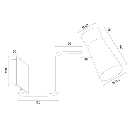 Argon 8879 - LORD wall lamp 1xE14/7W/230V white