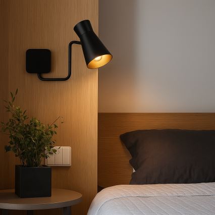 Argon 8880 - LORD Wall Lamp 1xE14/7W/230V, Black