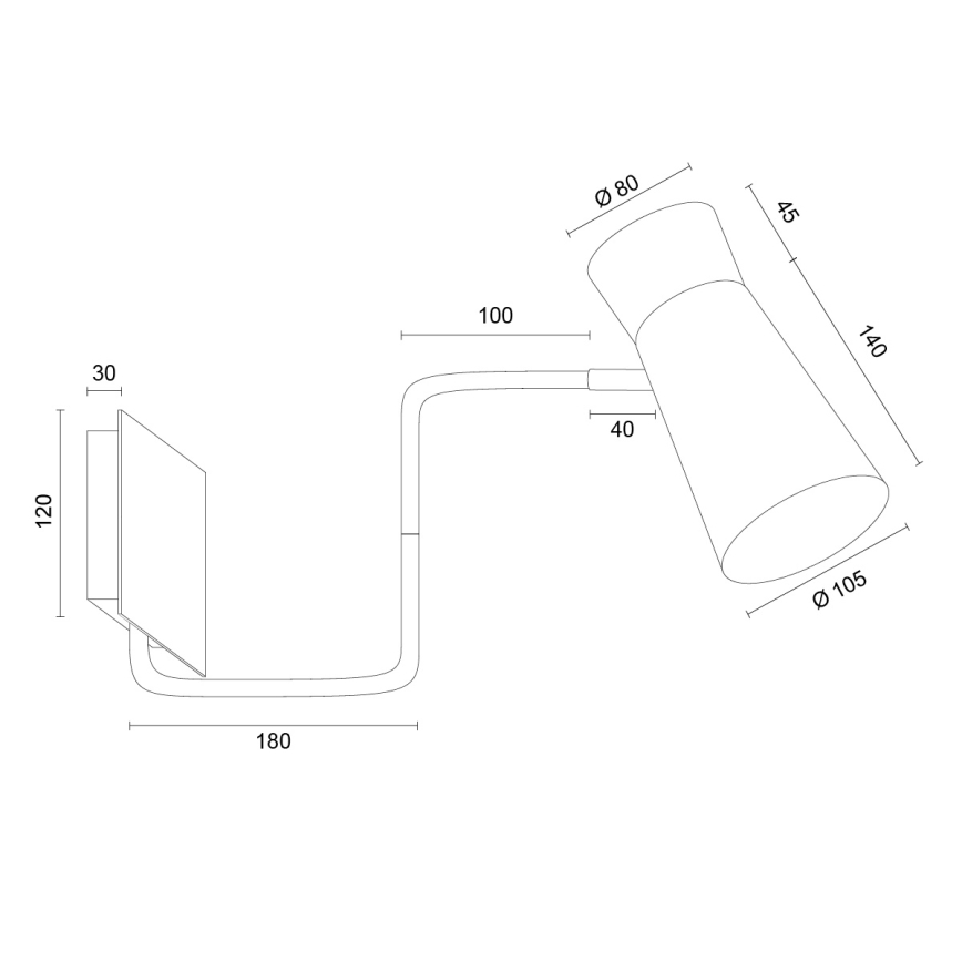 Argon 8883 - LORD Wall Lamp 1xE14/7W/230V, Grey
