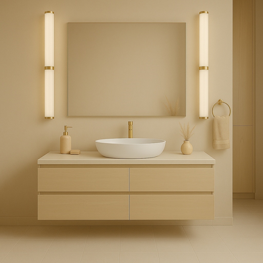 Argon 8926 - BATUMI LED Bathroom Mirror Light LED/24W/230V 3000K IP44 Gold