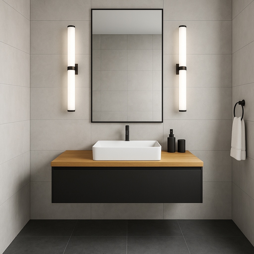 Argon 8927 - BATUMI LED Bathroom Mirror Light LED/24W/230V 3000K IP44 Black