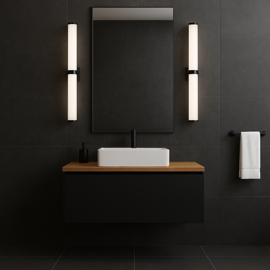 Argon 8927 - BATUMI LED Bathroom Mirror Light LED/24W/230V 3000K IP44 Black