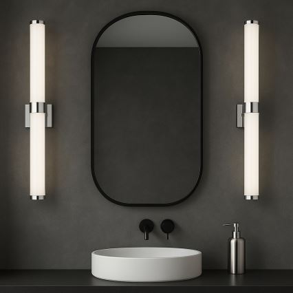 Argon 8928 - BATUMI LED Bathroom Mirror Light LED/24W/230V 3000K IP44 Matte Chrome