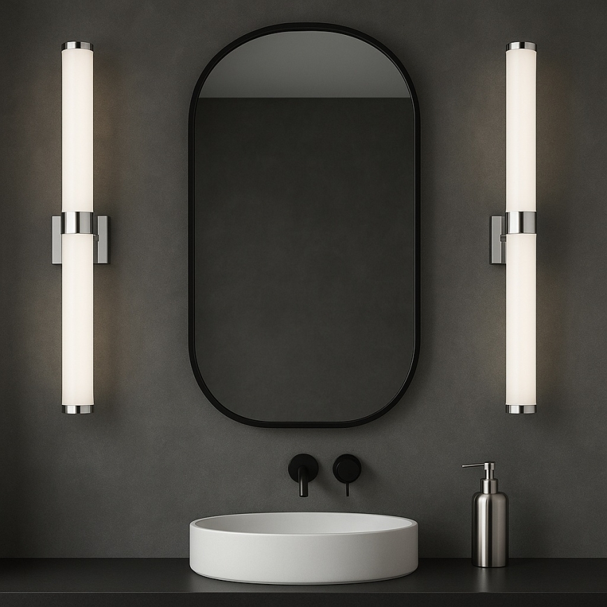 Argon 8928 - BATUMI LED Bathroom Mirror Light LED/24W/230V 3000K IP44 Matte Chrome