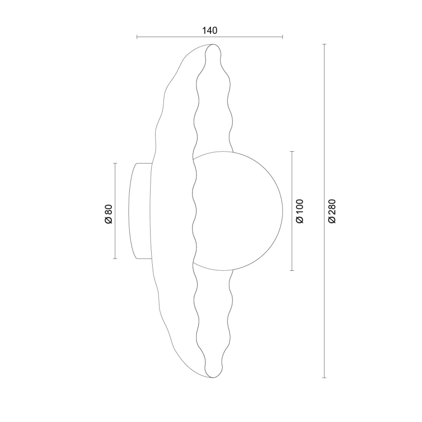 Argon 8933 - BOLL Wall Lamp 1xG9/6W/230V Blue