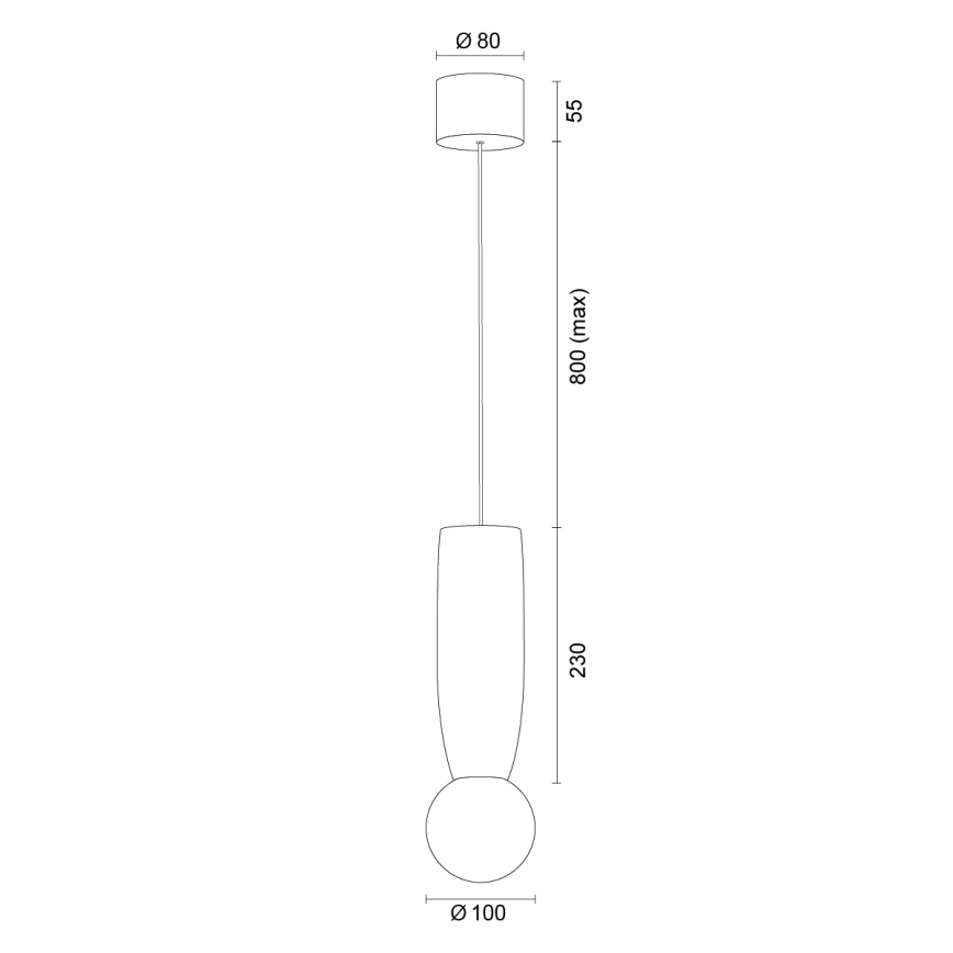 Argon 8938 - Cable-hung pendant BOLL 1xG9/6W/230V white