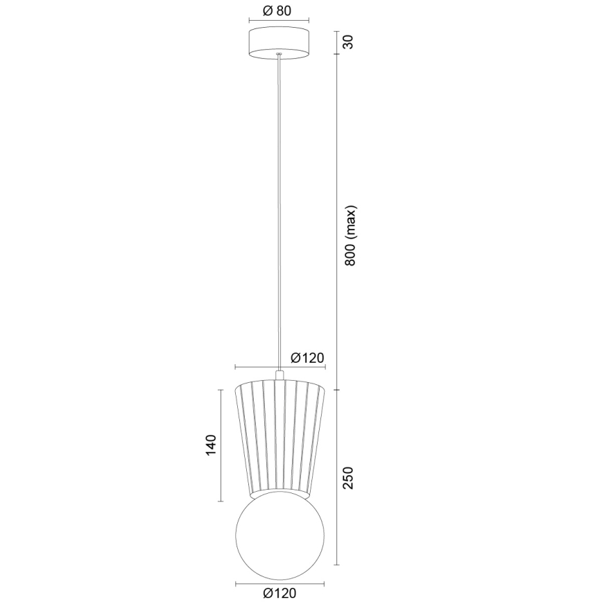 Argon 8951 - Bathroom pendant light on cable VOLANTE 1xG9/6W/230V IP44 beige