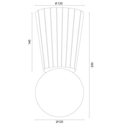 Argon 8974 - VOLANTE Bathroom Ceiling Light 1xG9/6W/230V IP44 Ø12 cm, Brown