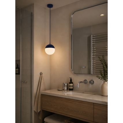 Argon 9000 - LIV cable-suspended outdoor pendant light, 1x E27/15W/230V, IP44, blue