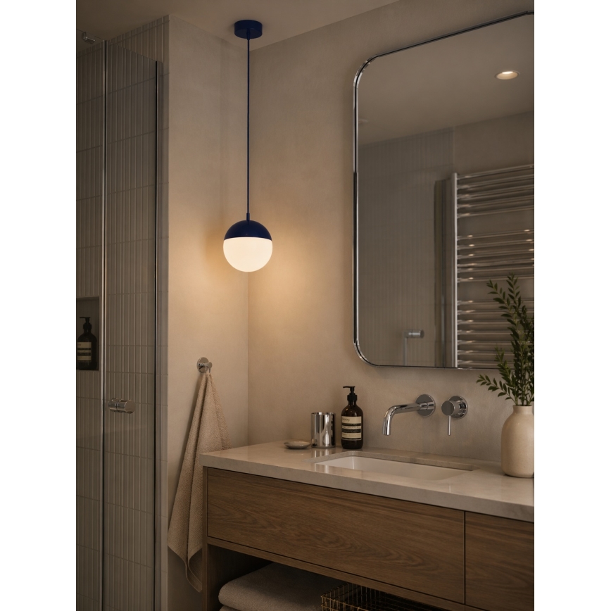 Argon 9000 - LIV cable-suspended outdoor pendant light, 1x E27/15W/230V, IP44, blue