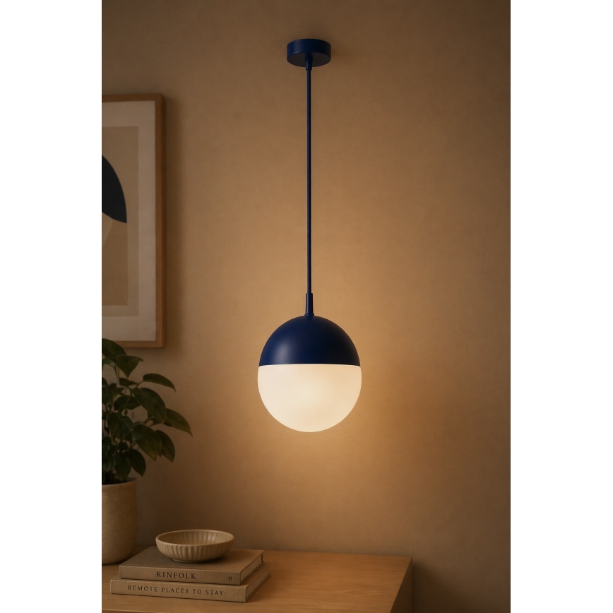 Argon 9000 - LIV cable-suspended outdoor pendant light, 1x E27/15W/230V, IP44, blue