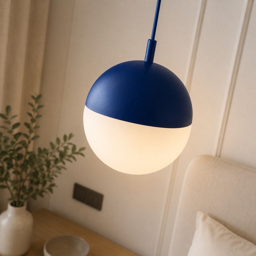 Argon 9000 - LIV cable-suspended outdoor pendant light, 1x E27/15W/230V, IP44, blue