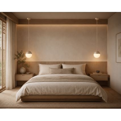 Argon 9001 - Outdoor pendant light on cable LIV 1xE27/15W/230V IP44 beige