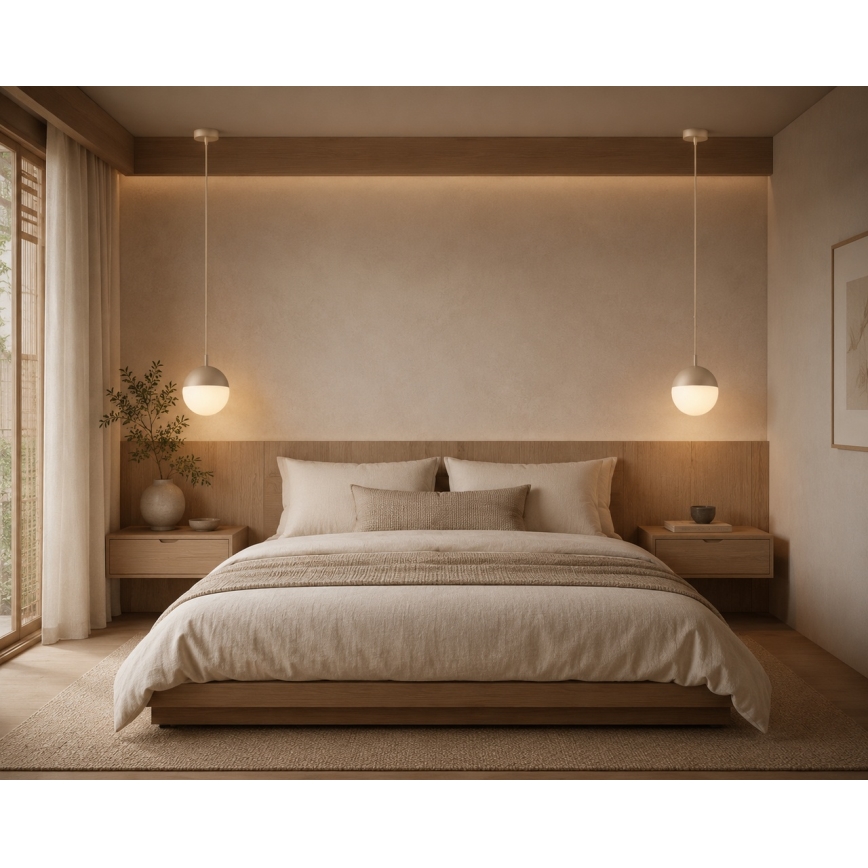 Argon 9001 - Outdoor pendant light on cable LIV 1xE27/15W/230V IP44 beige