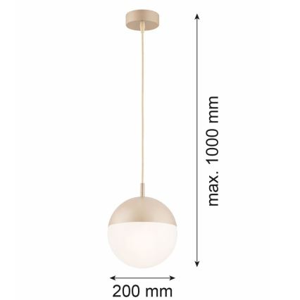 Argon 9001 - Outdoor pendant light on cable LIV 1xE27/15W/230V IP44 beige