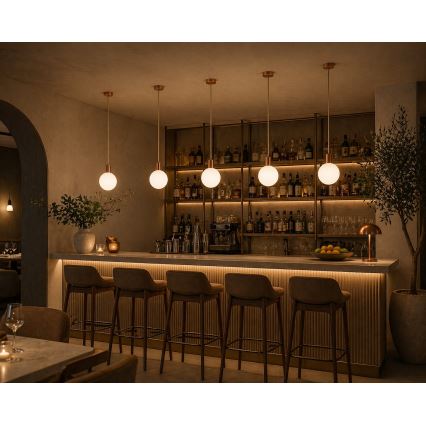 Argon 9006 - ORE Cable-Suspended Outdoor Pendant Light 1xG9/6W/230V, Copper