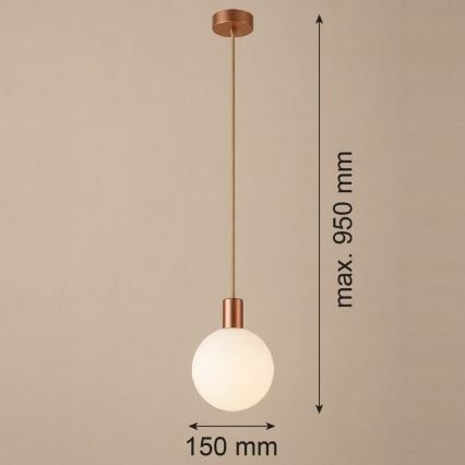 Argon 9006 - Outdoor cable pendant ORE 1xG9/6W/230V IP44 Copper