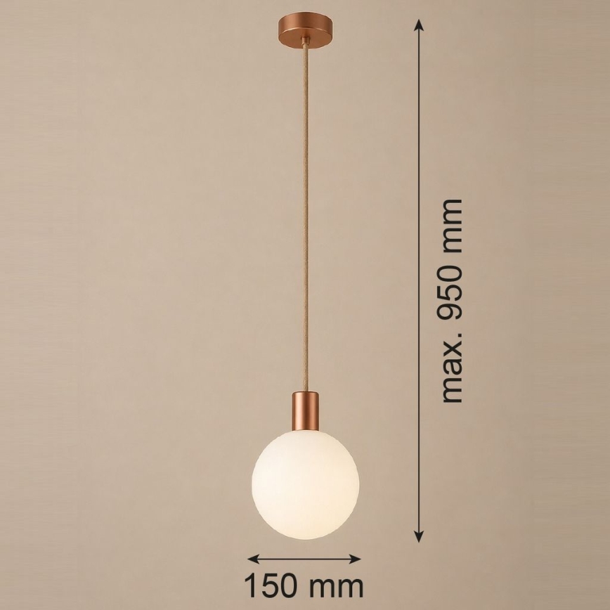 Argon 9006 - Outdoor cable pendant ORE 1xG9/6W/230V IP44 Copper