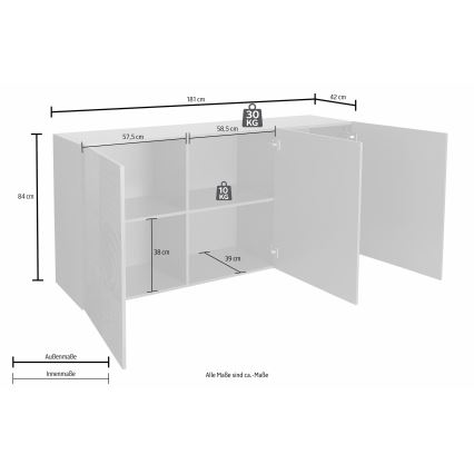 ARIA Anthracite Chest of Drawers