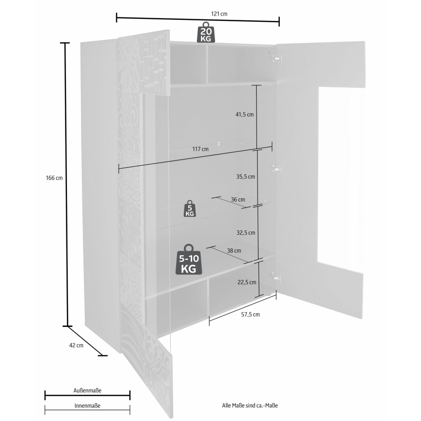 ARIA Anthracite Display Cabinet