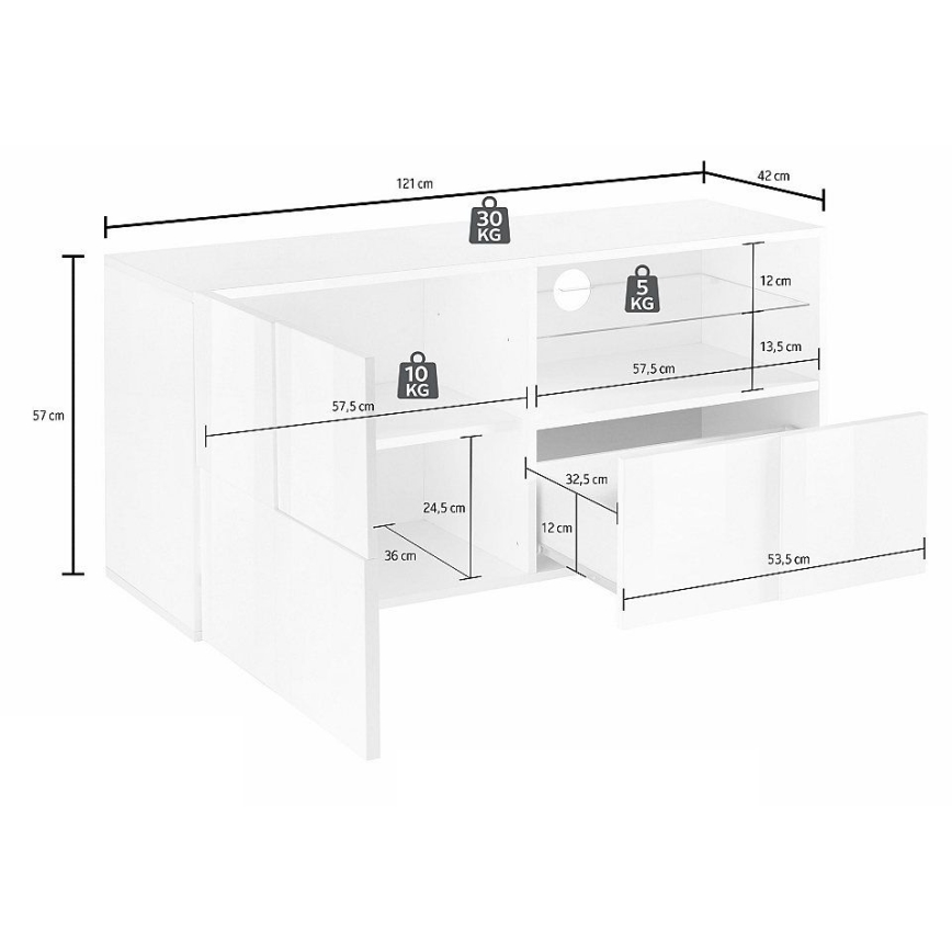 ARIA TV Stand, White