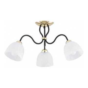 ARIEL Flush-mount chandelier 3xE27/15W/230V gold/black