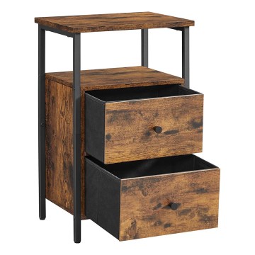 ARIN Bedside Table Brown/Black