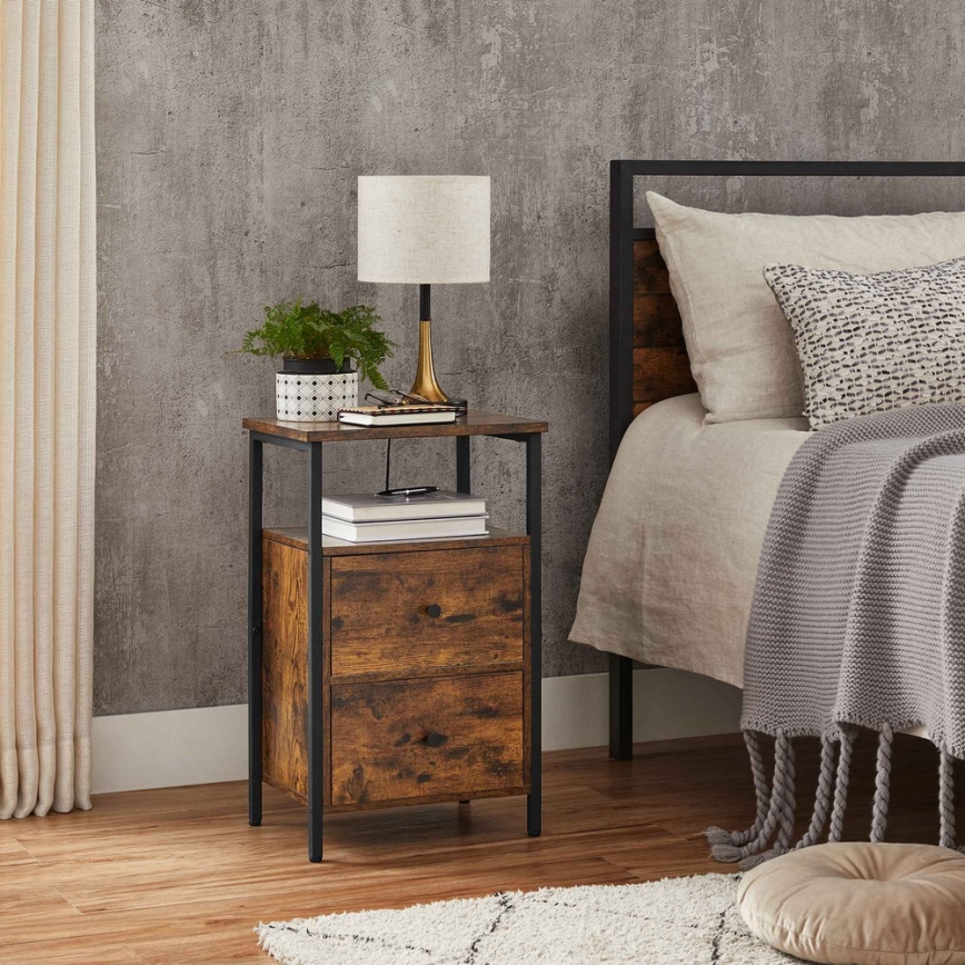 ARIN Bedside Table Brown/Black