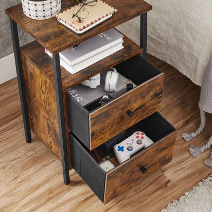 ARIN Bedside Table Brown/Black