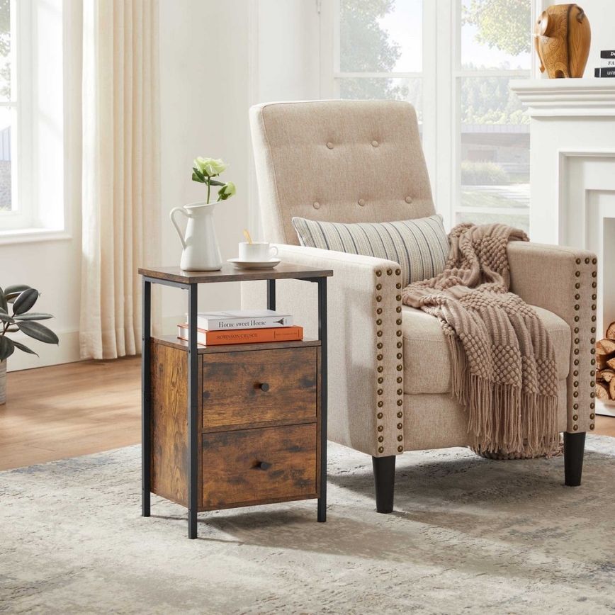 ARIN Bedside Table Brown/Black