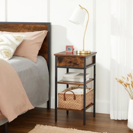 ARIN Bedside Table — Brown/Black