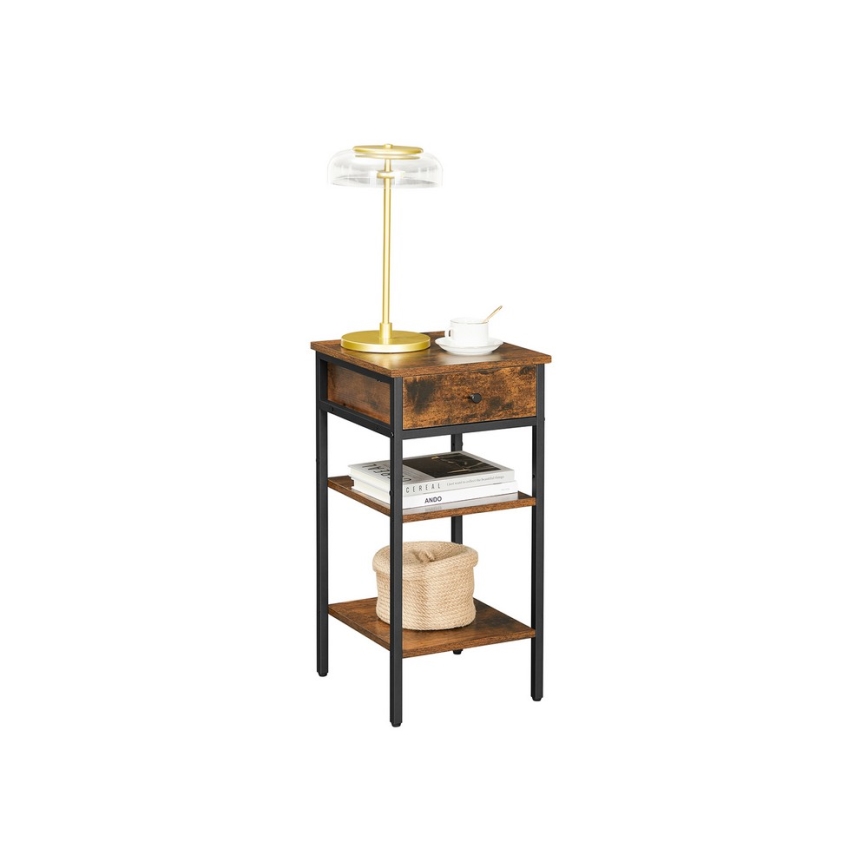 ARIN Bedside Table — Brown/Black
