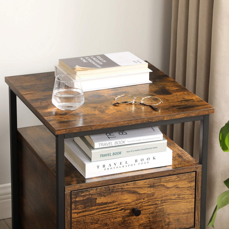 ARIN Nightstand in Brown/Black