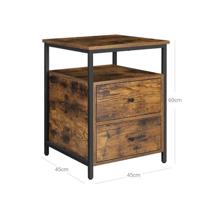 ARIN Nightstand in Brown/Black
