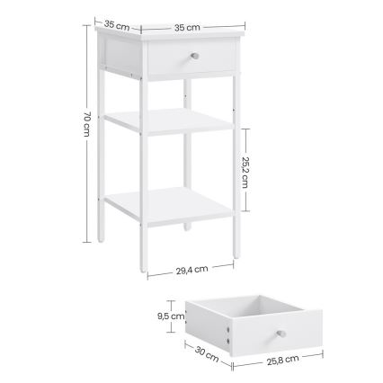 ARIN White Nightstand