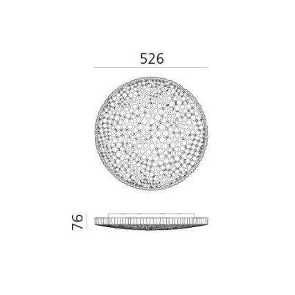 Artemide 0210010APP - LED Dimmable ceiling light CALIPSO LED/50W/230V 3000K