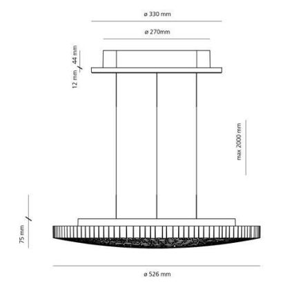 Artemide 0213010APP - LED Dimmable chandelier on a string CALIPSO LED/50W/230V 3000K