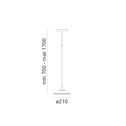 Artemide 0351030A - LED Chandelier on a string ORSA LED/8,5W/230V 3000K d. 21 cm