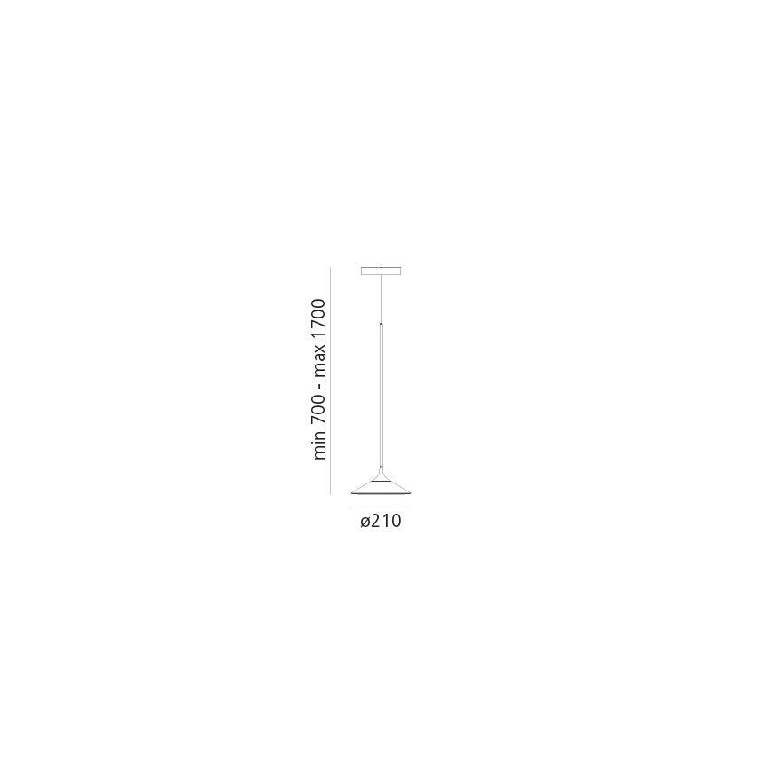 Artemide 0351030A - LED Chandelier on a string ORSA LED/8,5W/230V 3000K d. 21 cm