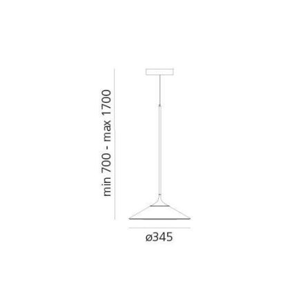 Artemide 0352030A - LED Dimmable chandelier on a string ORSA LED/20W/230V 3000K d. 24,5 cm