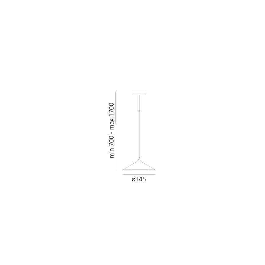Artemide 0352030A - LED Dimmable chandelier on a string ORSA LED/20W/230V 3000K d. 24,5 cm