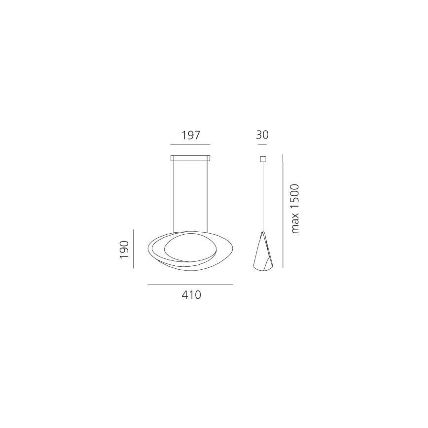 Artemide 1182010A - LED Dimmable chandelier on a string CABILDO LED/44W/230V 3000K