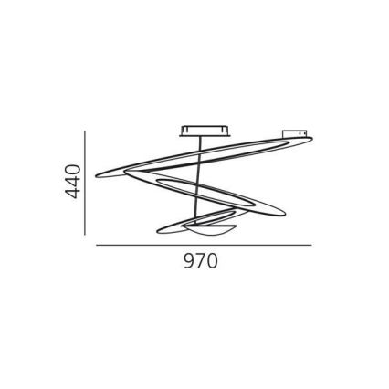 Artemide 1253120A - LED Dimmable ceiling light PIRCE LED/44W/230V 3000K gold
