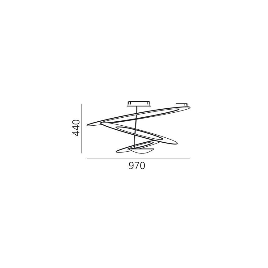 Artemide 1253120A - LED Dimmable ceiling light PIRCE LED/44W/230V 3000K gold
