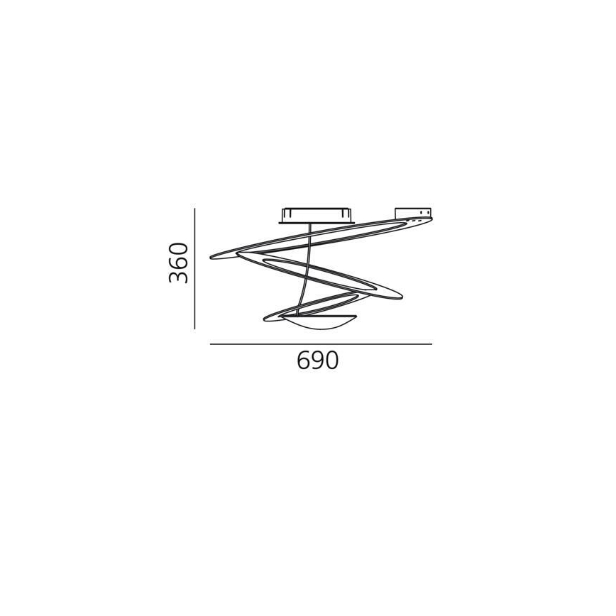 Artemide 1255120A - LED Dimmable ceiling light PIRCE LED/44W/230V 3000K gold