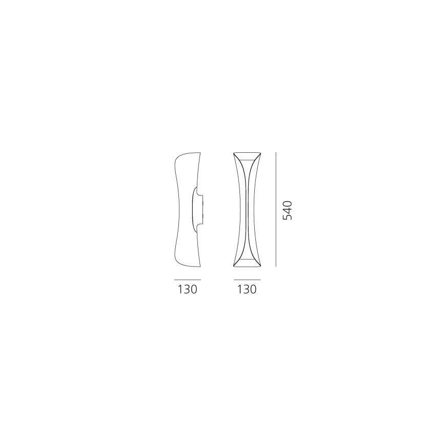 Artemide 1373010A - Wall light CADMO 2xGU10/10W/230V black