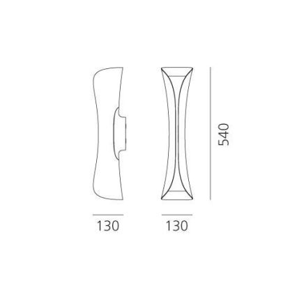 Artemide 1373020A - Wall light CADMO 2xGU10/10W/230V white
